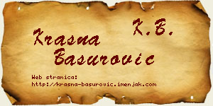 Krasna Basurović vizit kartica
